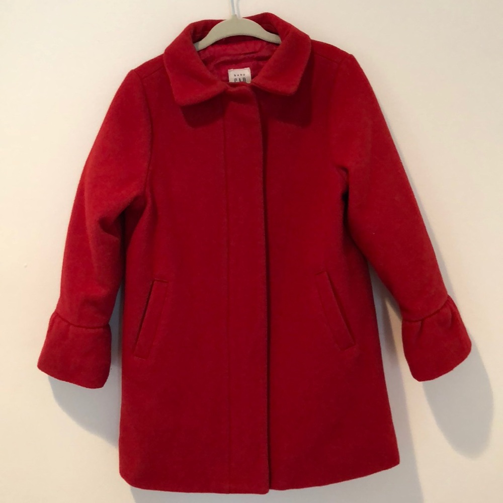 Beautiful Gap Kids red wool pea coat